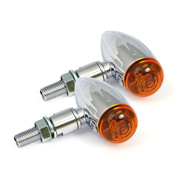 Mini Bullet turn signal chrome grooved 940901